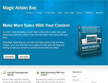 Tablet Screenshot of magicactionbox.com
